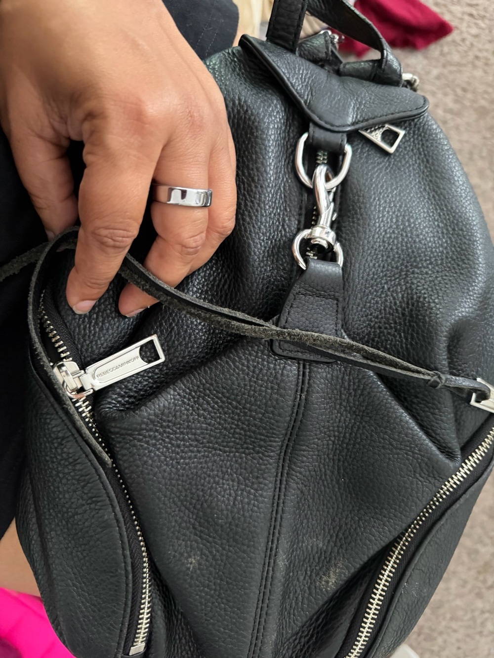 Rebecca Minkoff Black Leather Backpack - Picture 7 of 9
